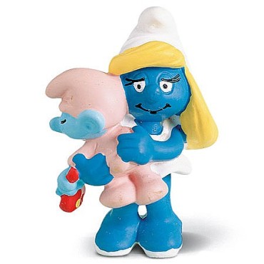 SMURFETTE COM BEBE SCHLEICH - Cod. 20192