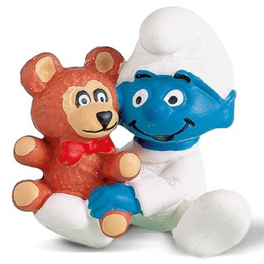 BEBE SMURF COM URSINHO SCHLEICH - Cod. 20205