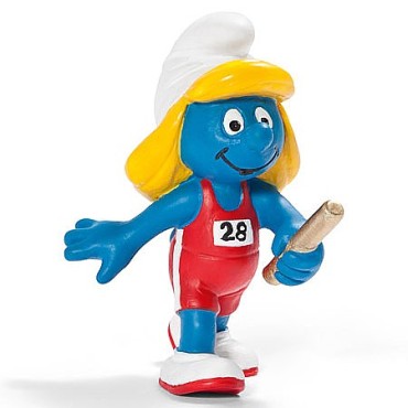 SMURFETTE CORREDORA COM BASTÃO SCHLEICH - Cod. 20739
