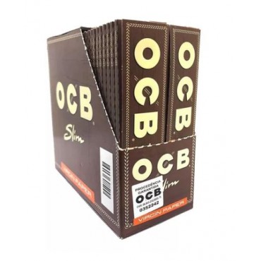 SEDA OCB SLIM UNBLEACHED KING SIZE caixa com 50 livretos