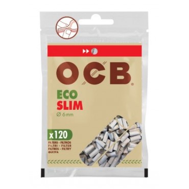 FILTRO PARA CIGARRO OCB ECO SLIM 6mm pacote com 120 filtros