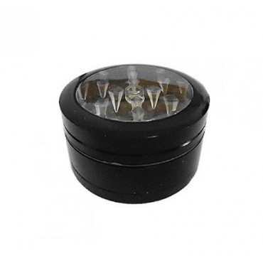DICHAVADOR DE METAL TOP TRANSPARENTE PRETO 5cm