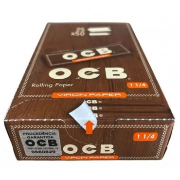 SEDA OCB UNBLEACHED 1 1/4 MINI SIZE caixa com 25 livretos