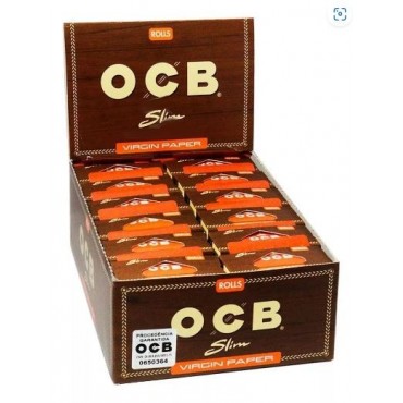 SEDA OCB UNBLEACHED ROLLS (BROWN) caixa com 24 rolos