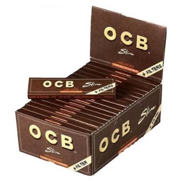 SEDA OCB UNBLEACHED KING SIZE COM PITEIRA caixa com 32 livretos