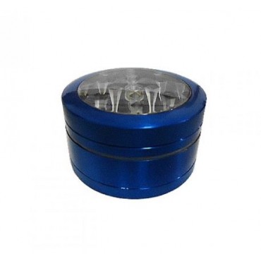 DICHAVADOR DE METAL TOP TRANSPARENTE AZUL 5cm