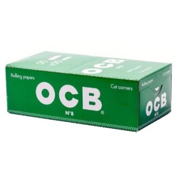 SEDA OCB GREEN N° 8 MINI SIZE caixa com 50 livretos