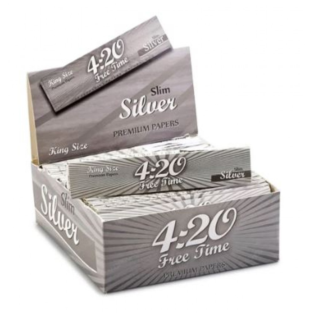 SEDA 4:20 SILVER SLIM KING SIZE caixa com 50 livretos