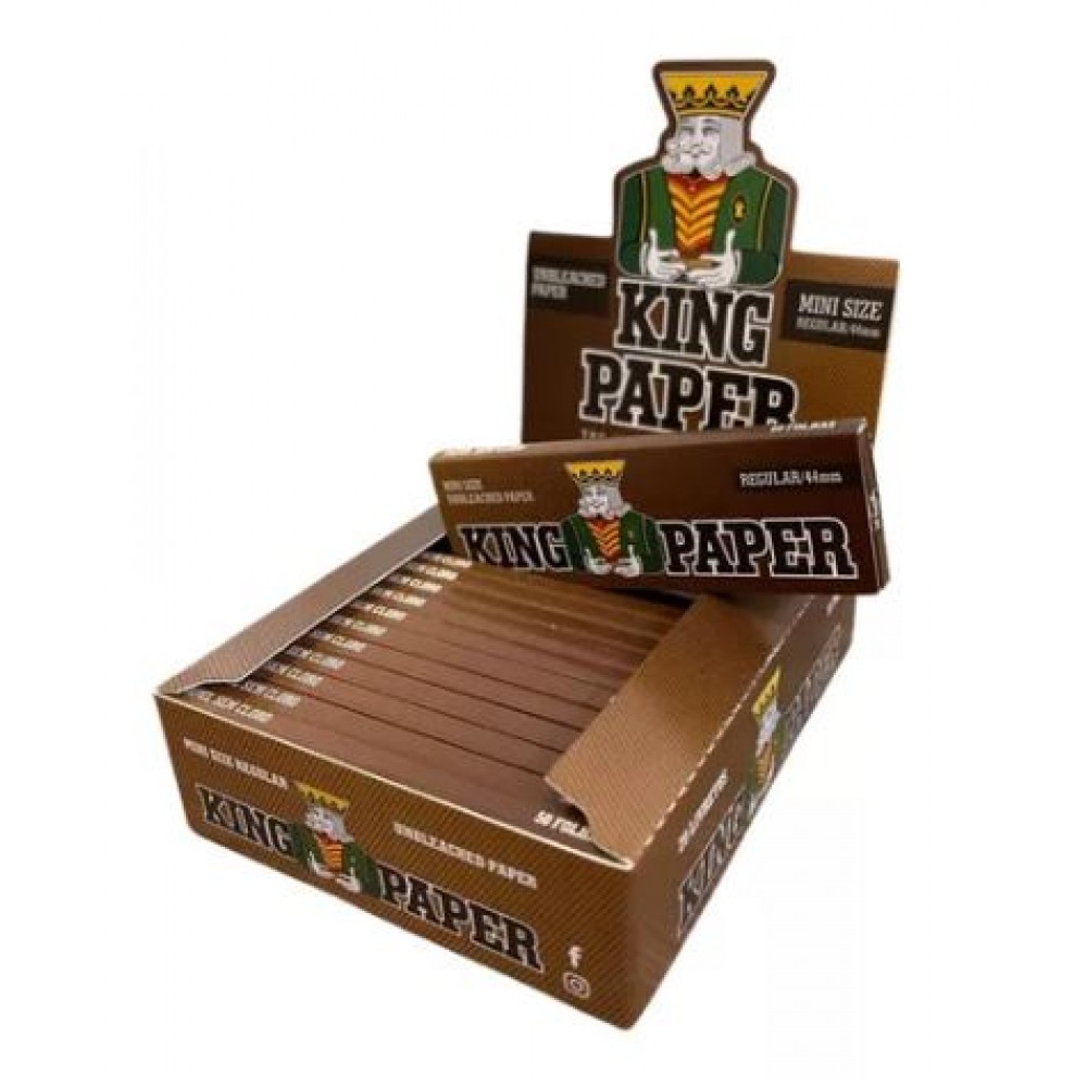SEDA KING PAPER BROWN 1 1/4 MINI SIZE caixa com 25 livretos