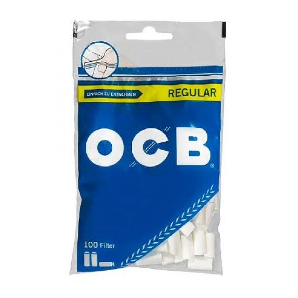 FILTRO PARA CIGARRO OCB REGULAR 7,5mm pacote com 100 filtros