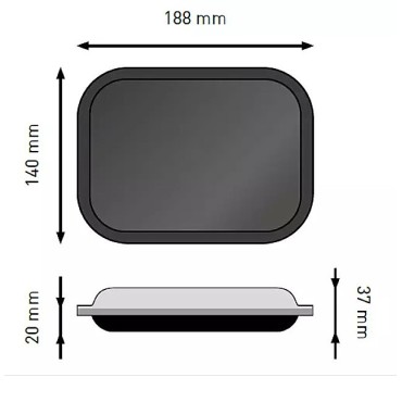 BANDEJA PEQUENA OCB COM TAMPA 19cm - caixa com 8 bandejas
