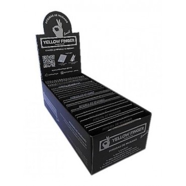 PITEIRA DE VIDRO MURANO YELLOW FINGER SMALL 24mm x 5mm caixa com 25 piteiras