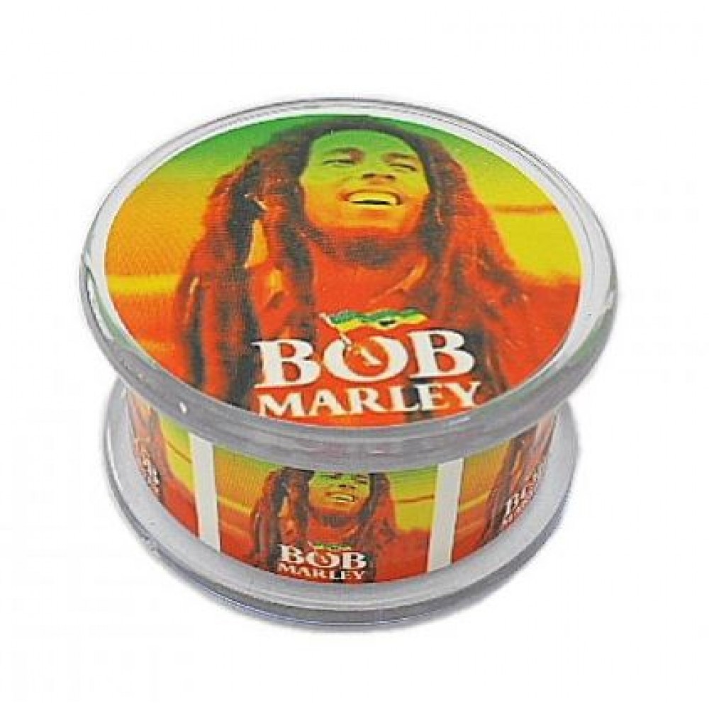 DICHAVADOR ACRÍLICO BOB MARLEY TRANSPARENTE PEQUENO FACE 1 4cm com peneira