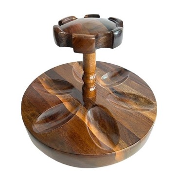 EXPOSITOR REDONDO PARA CACHIMBOS EM MADEIRA 6 lugares Mod - 1