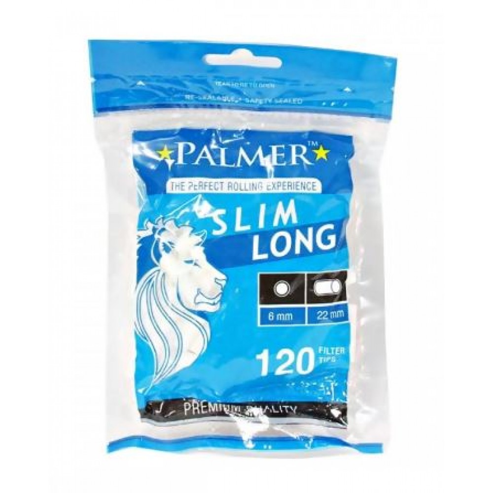 FILTRO PARA CIGARRO PALMER SLIM LONGO 6mm pacote com 120 filtros