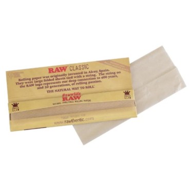 KIT 3 LIVRETOS DE SEDA RAW CLASSIC KING SIZE