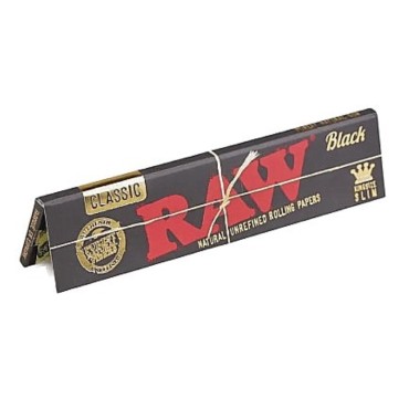 KIT 3 LIVRETOS DE SEDA RAW BLACK CLASSIC KING SIZE