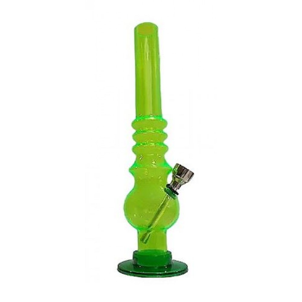 BONG ACRILICO VERDE TRANSPARENTE MIG03-2 - 20 cm