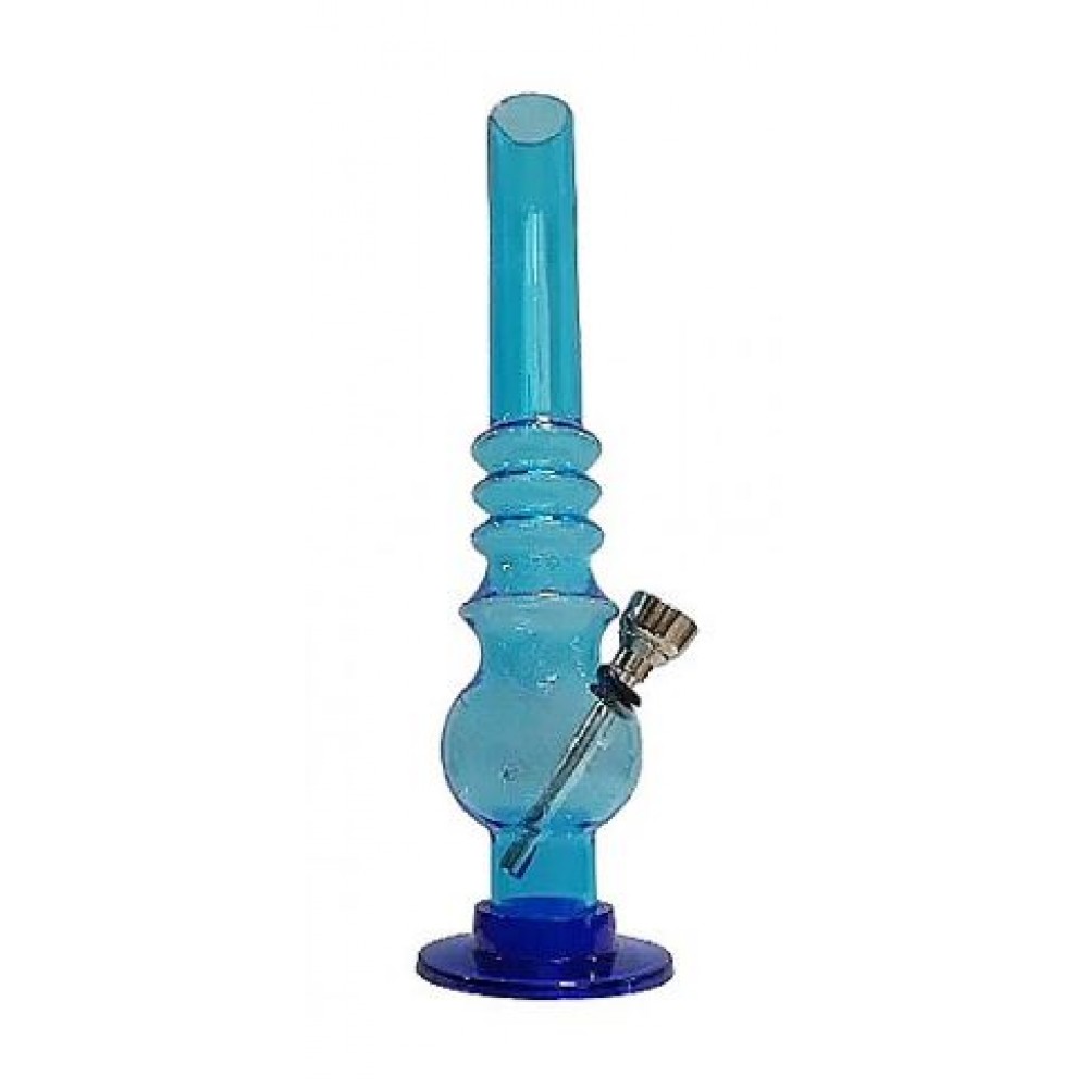 BONG ACRILICO AZUL TRANSPARENTE MIG03-4 - 20 cm