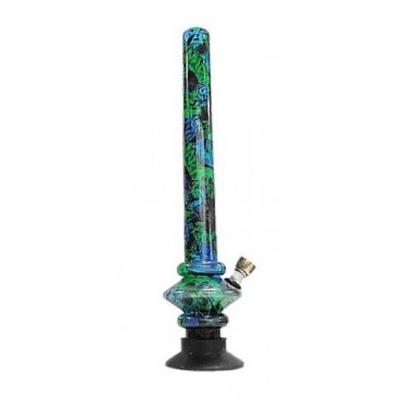 BONG ACRILICO GRAFITE ESTAMPADO AZUL  - 31,5 cm - cod 5