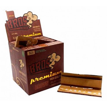 SEDA BROS BROWN PREMIUM KING SIZE COM PITEIRA E PILÃO - caixa com 52 livretos