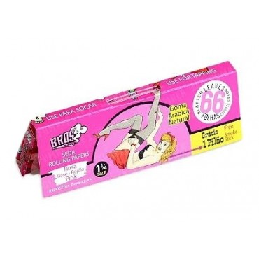 SEDA BROS PINK 1 1/4 MINI SIZE COM PILÃO caixa com 25 livretos