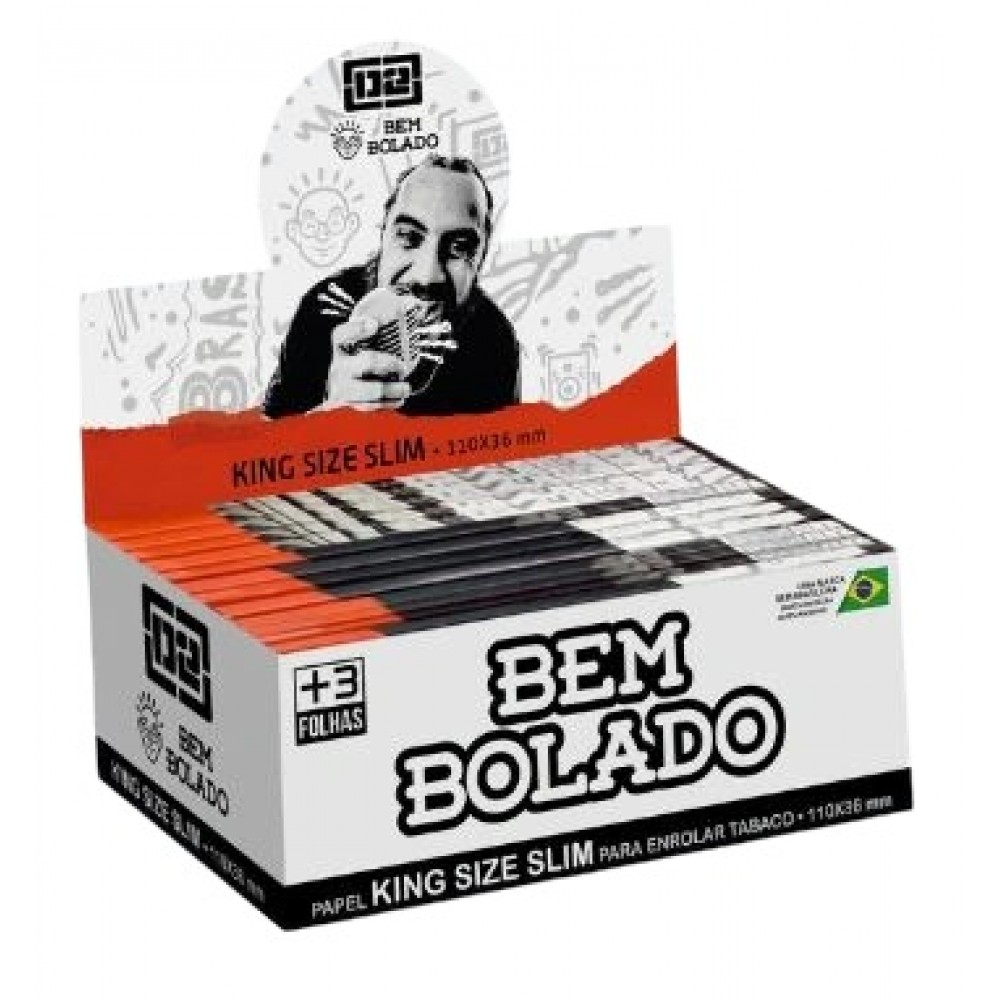 SEDA BEM BOLADO D2 SLIM KING SIZE caixa com 30 livretos