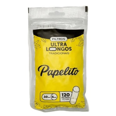 FILTRO PARA CIGARRO PAPELITO TRADICIONAL ULTRA LONGO 6mm pacote com 120 filtros