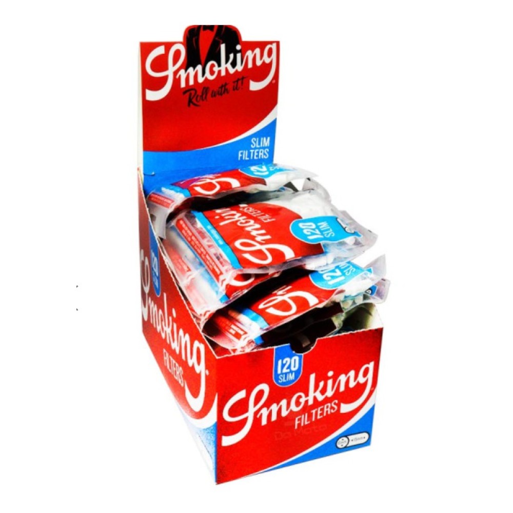 FILTRO PARA CIGARRO SMOKING SLIM 6mm Caixa com 30 pacotes
