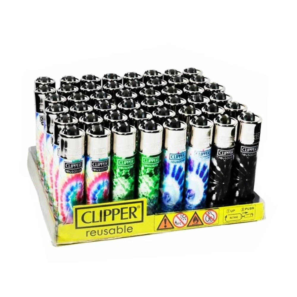 ISQUEIRO CLIPPER GRANDE HIPPIE MOMENTS 1 - Caixa com 48 isqueiros