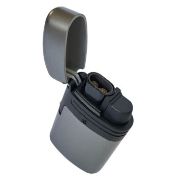 ISQUEIRO MAÇARICO ZENGAZ ZL-2 CINZA METALICO Chama Dupla