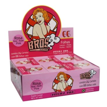 PITEIRA DE PAPEL BROS PINK SUPER LARGE caixa com 24 livretos