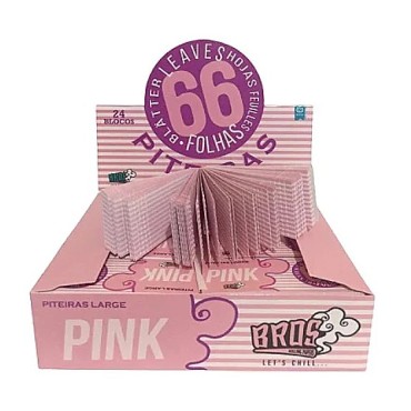 PITEIRA DE PAPEL BROS PINK LARGE caixa com 24 livretos