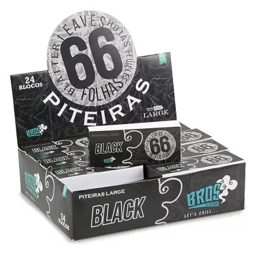 PITEIRA DE PAPEL BROS BLACK LARGE caixa com 24 livretos