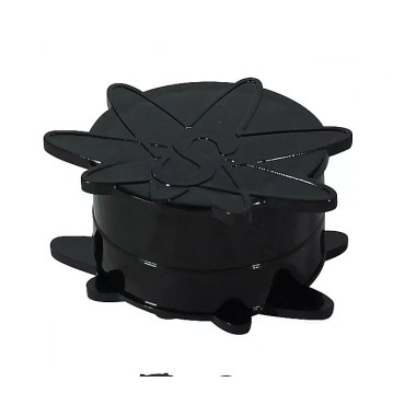 DICHAVADOR DE POLICARBONATO SADHU PRETO 3cm - 3 partes