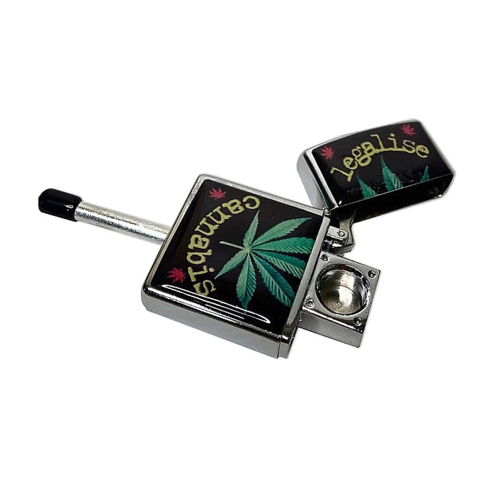 PIPE DE METAL ESTILO ISQUEIRO ZIPPO Cod 1 unidade