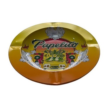 CINZEIRO DE METAL PAPELITO AMARELO unidade