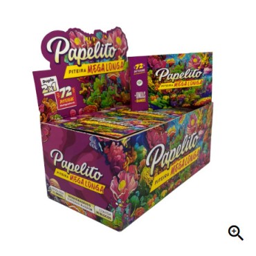 PITEIRA DE PAPEL PAPELITO MEGA LONGA DUPLA 2x1 caixa com 30 livretos