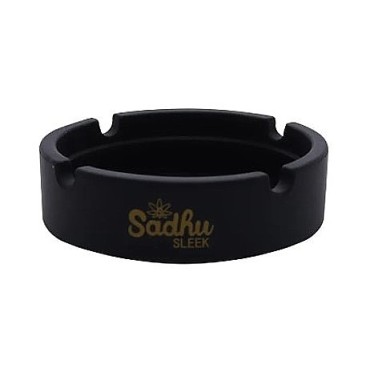 CINZEIRO DE SILICONE SADHU PRETO Diâmetro 10cm