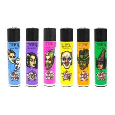 ISQUEIRO CLIPPER LION ROLLING CIRCUS - Caixa com 24 isqueiros