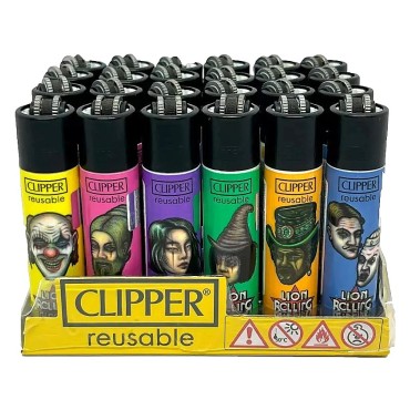ISQUEIRO CLIPPER LION ROLLING CIRCUS - Caixa com 24 isqueiros