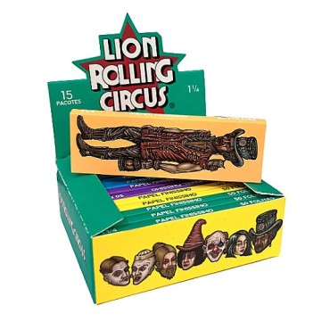 SEDA LION CIRCUS EDIÇÃO BRASIL 1 1/4 MINI SIZE caixa com 15 livretos