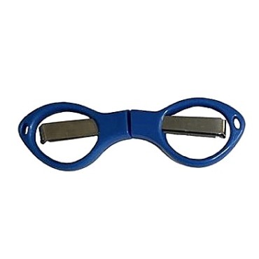 TESOURA DOBRÁVEL DE PLÁSTICO AZUL unidade