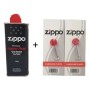 KIT FLUIDO ZIPPO 125ml + 2 CARTELAS DE PEDRA ZIPPO