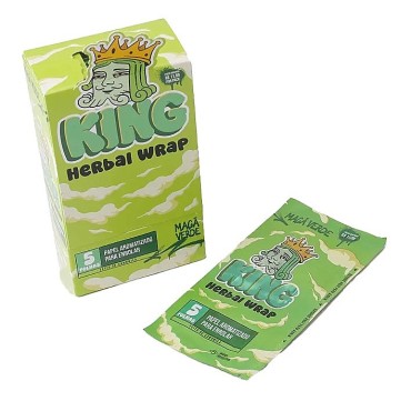 SEDA KING HERBAL WRAP MAÇÃ VERDE caixa com 25 displays