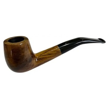 CACHIMBO BERTOLDI HOBBY CURVO MARROM CLARO com filtro 9mm Cod-01