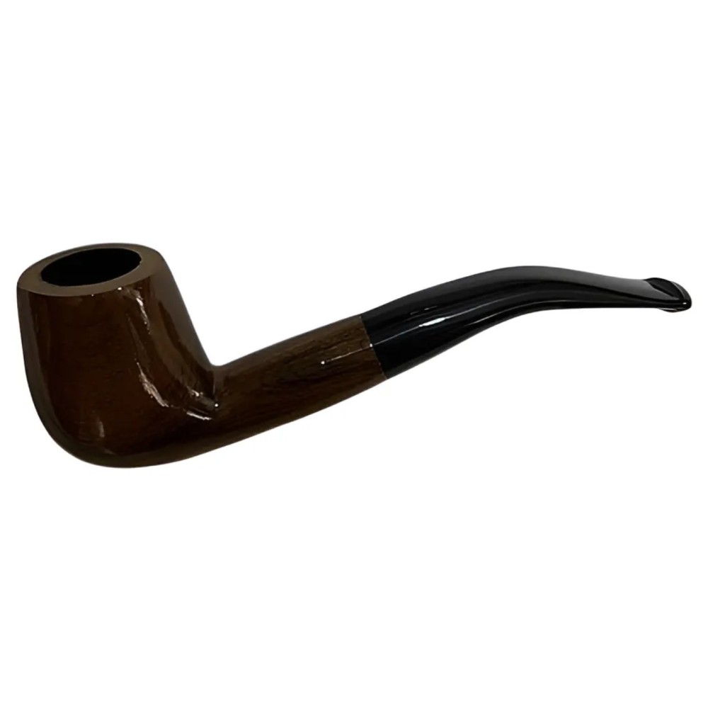 CACHIMBO BERTOLDI HOBBY CURVO MARROM com filtro 9mm Cod-02