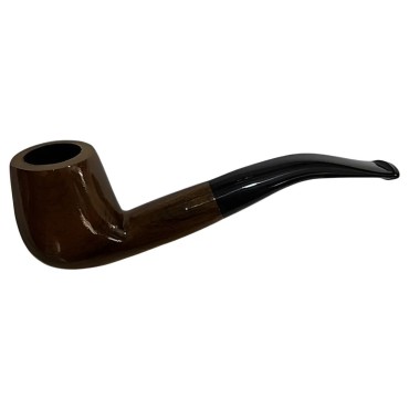 CACHIMBO BERTOLDI HOBBY CURVO MARROM com filtro 9mm Cod-02