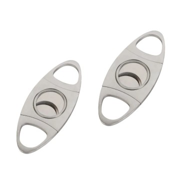 KIT 2 CORTADORES DE CHARUTO DE METAL ESTILO GUILHOTINA