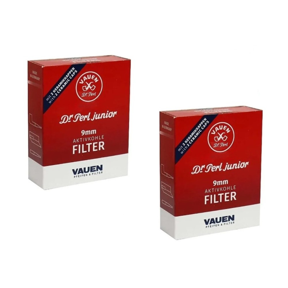 KIT 2 CAIXAS DE FILTRO PARA CACHIMBO VAUEN 9mm - Total 80 filtros